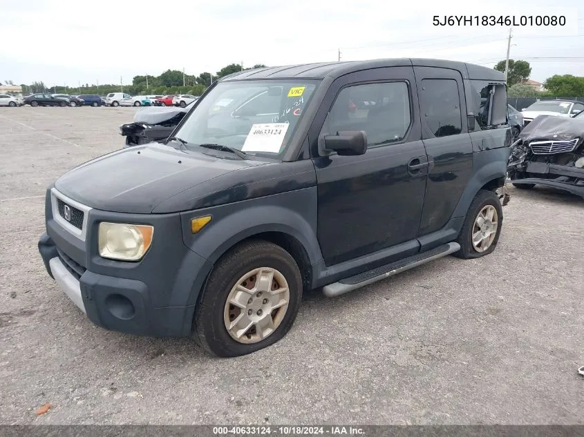 2006 Honda Element Lx VIN: 5J6YH18346L010080 Lot: 40633124