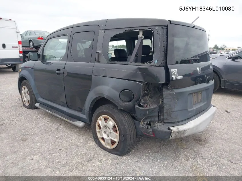 2006 Honda Element Lx VIN: 5J6YH18346L010080 Lot: 40633124