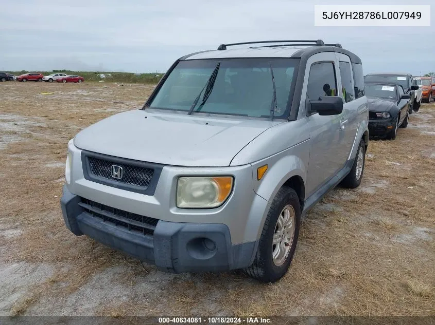 2006 Honda Element Ex-P VIN: 5J6YH28786L007949 Lot: 40634081