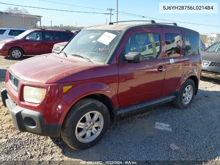 2006 Honda Element Ex-P VIN: 5J6YH28756L021484 Lot: 40634862