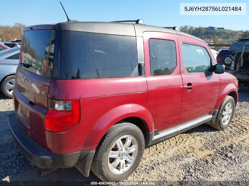 2006 Honda Element Ex-P VIN: 5J6YH28756L021484 Lot: 40634862