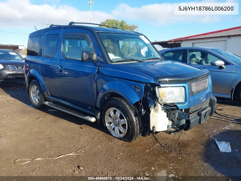 2006 Honda Element Ex-P VIN: 5J6YH18786L006200 Lot: 40668878