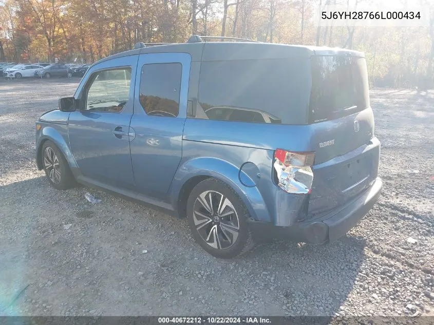 2006 Honda Element Ex-P VIN: 5J6YH28766L000434 Lot: 40672212