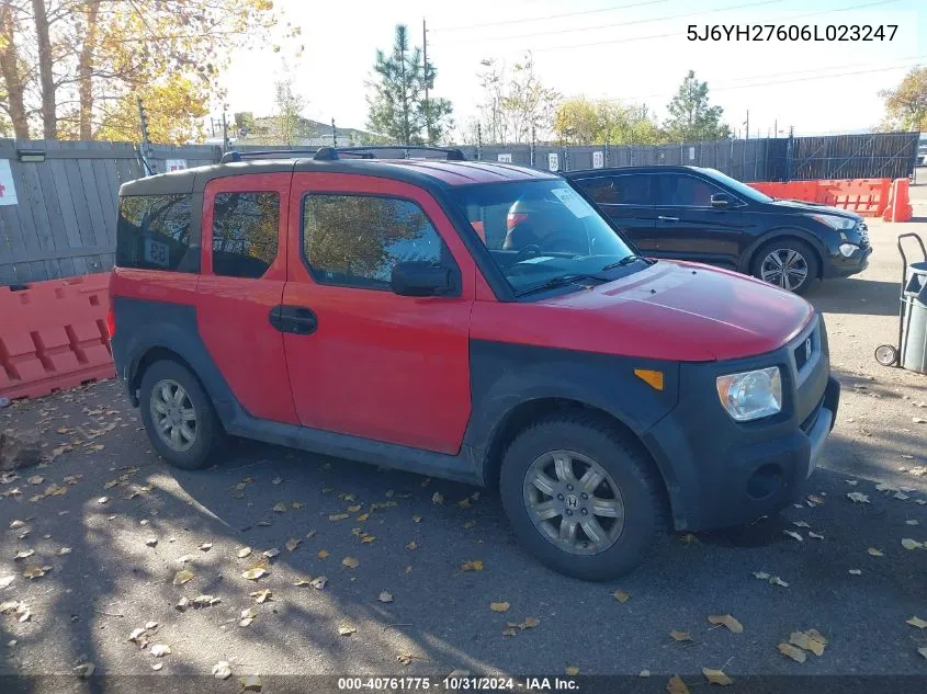 2006 Honda Element Ex VIN: 5J6YH27606L023247 Lot: 40761775