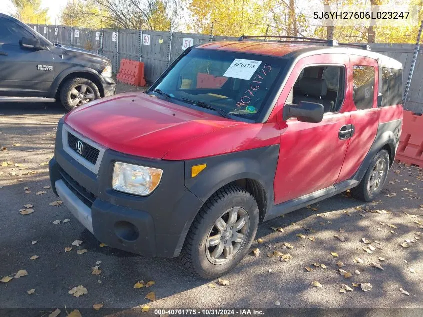 2006 Honda Element Ex VIN: 5J6YH27606L023247 Lot: 40761775