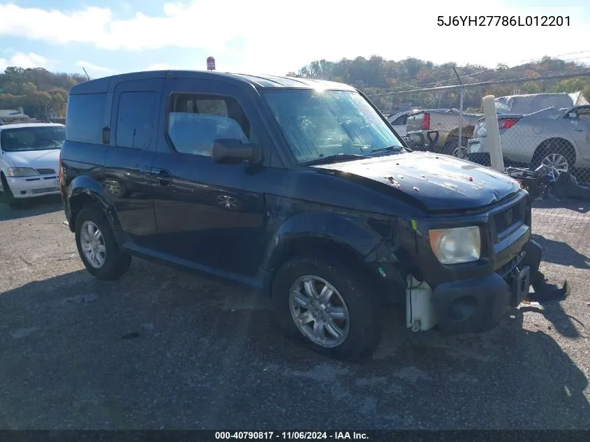 2006 Honda Element Ex-P VIN: 5J6YH27786L012201 Lot: 40790817