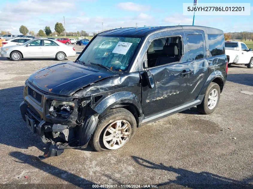 2006 Honda Element Ex-P VIN: 5J6YH27786L012201 Lot: 40790817