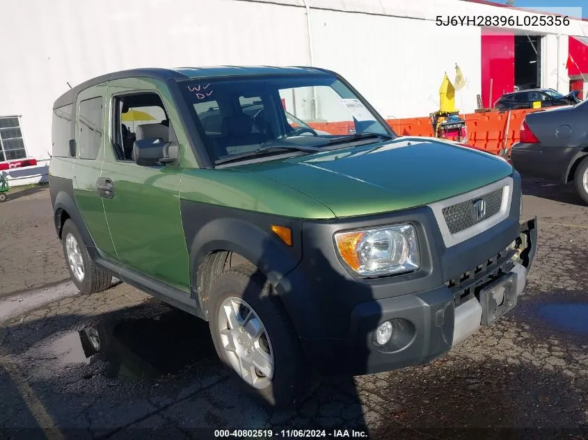 2006 Honda Element Lx VIN: 5J6YH28396L025356 Lot: 40802519