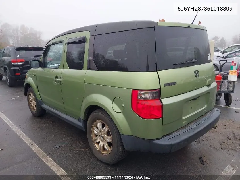 2006 Honda Element Ex-P VIN: 5J6YH28736L018809 Lot: 40805599