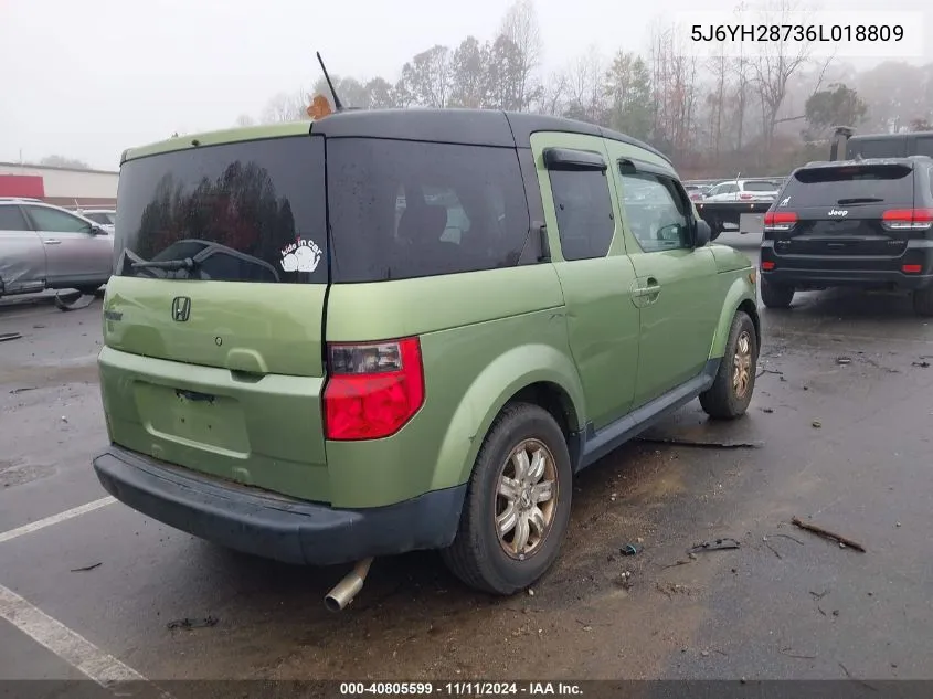 2006 Honda Element Ex-P VIN: 5J6YH28736L018809 Lot: 40805599