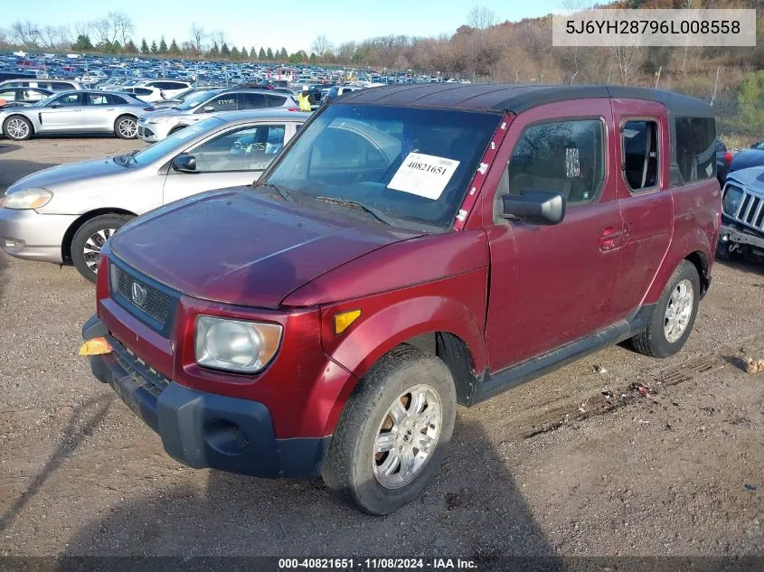 2006 Honda Element Ex-P VIN: 5J6YH28796L008558 Lot: 40821651