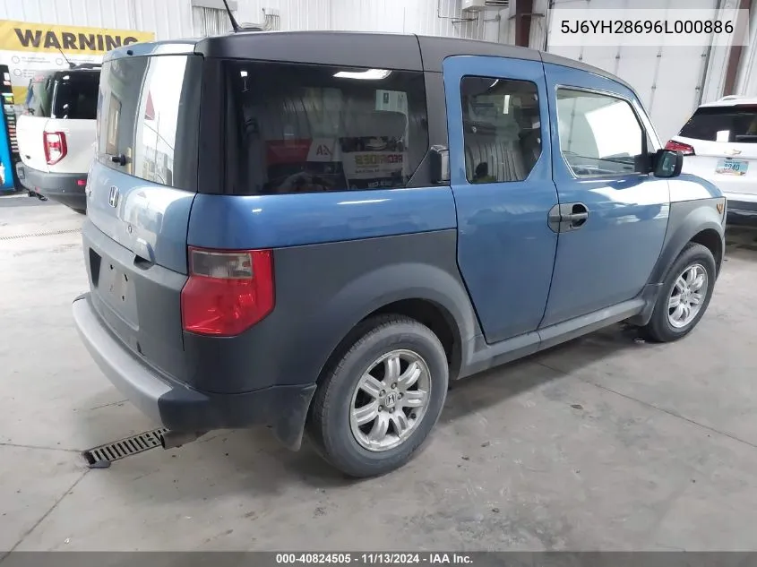 5J6YH28696L000886 2006 Honda Element Ex