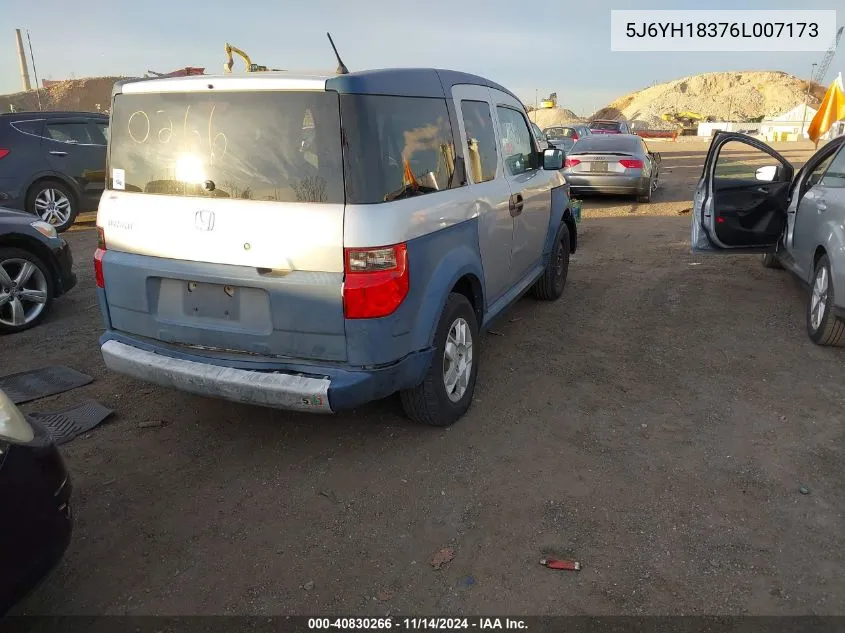 2006 Honda Element Lx VIN: 5J6YH18376L007173 Lot: 40830266