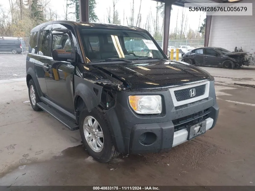 2006 Honda Element Ex VIN: 5J6YH28676L005679 Lot: 40833175