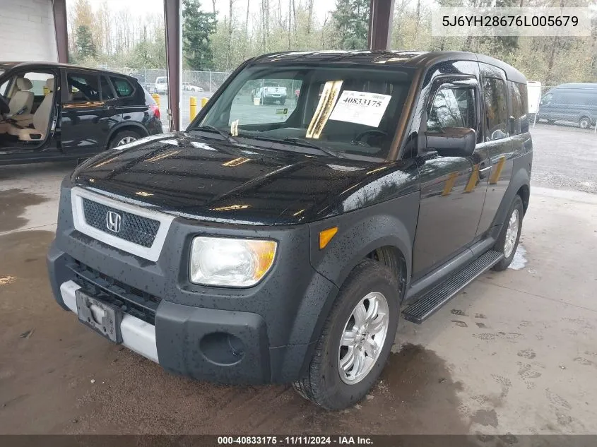 2006 Honda Element Ex VIN: 5J6YH28676L005679 Lot: 40833175