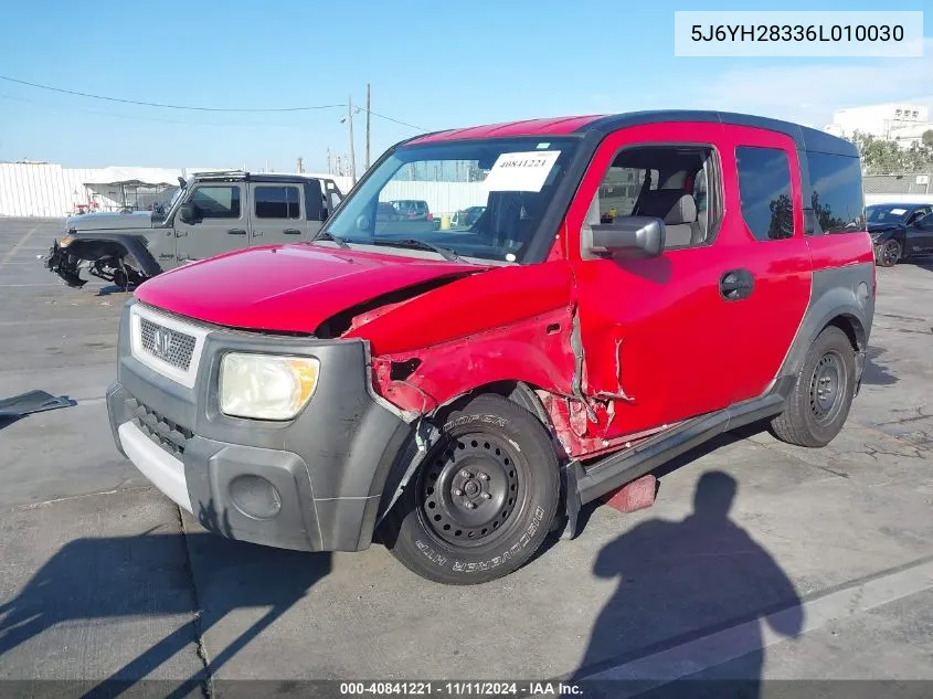 2006 Honda Element Lx VIN: 5J6YH28336L010030 Lot: 40841221