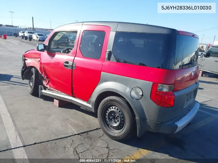 2006 Honda Element Lx VIN: 5J6YH28336L010030 Lot: 40841221