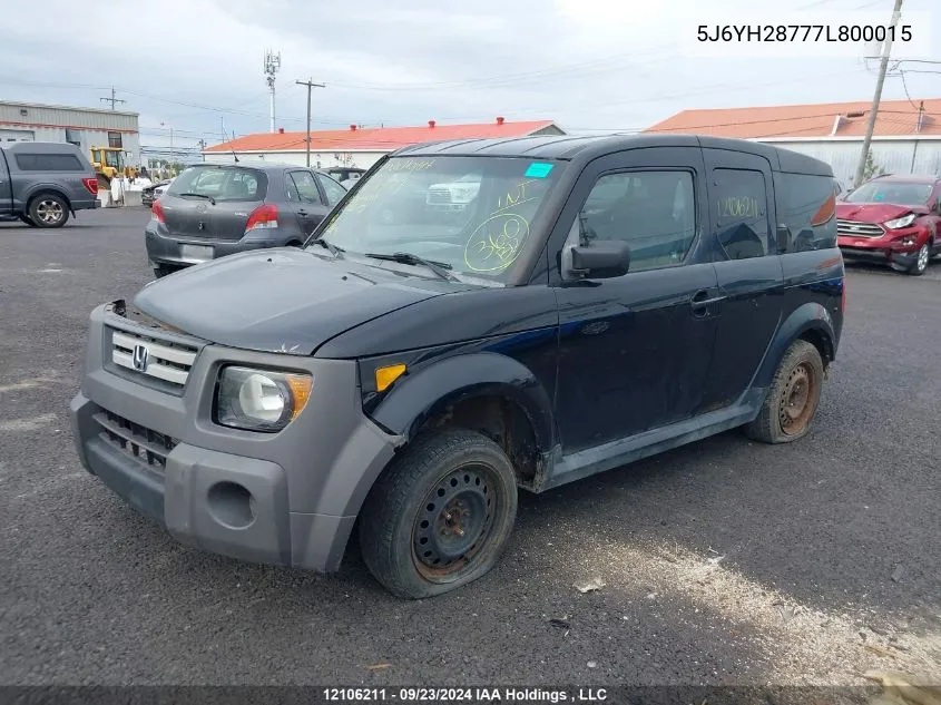 2007 Honda Element VIN: 5J6YH28777L800015 Lot: 12106211