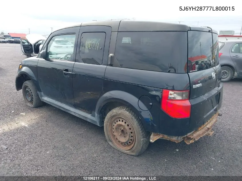 2007 Honda Element VIN: 5J6YH28777L800015 Lot: 12106211