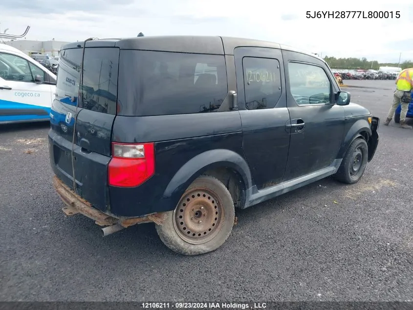 2007 Honda Element VIN: 5J6YH28777L800015 Lot: 12106211