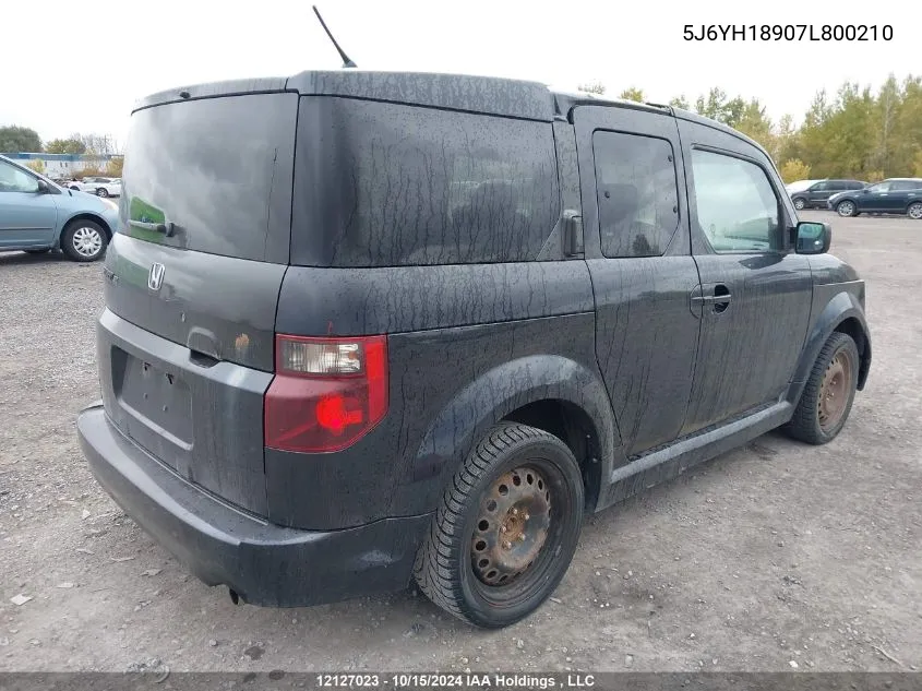 2007 Honda Element VIN: 5J6YH18907L800210 Lot: 12127023