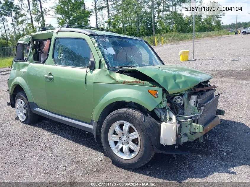 2007 Honda Element Ex VIN: 5J6YH18707L004104 Lot: 27751173