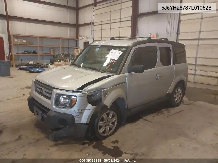 2007 Honda Element Ex VIN: 5J6YH28787L010528 Lot: 39352388