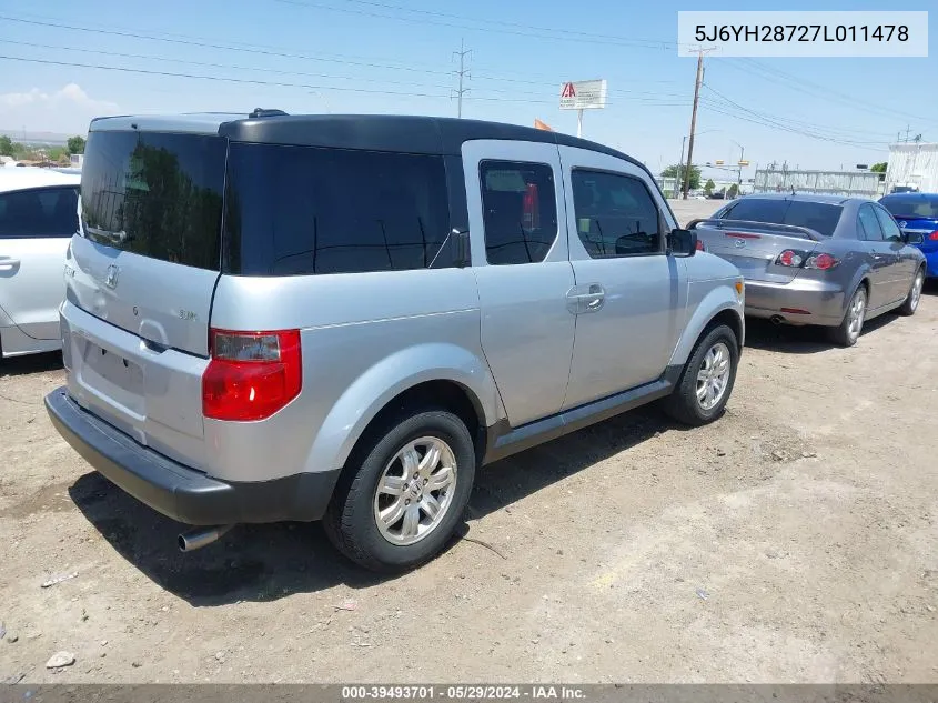 5J6YH28727L011478 2007 Honda Element Ex