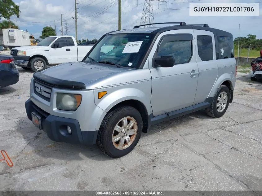 2007 Honda Element Ex VIN: 5J6YH18727L001706 Lot: 40352563