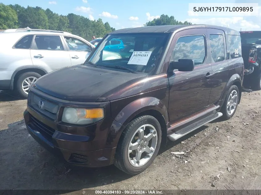 2007 Honda Element Sc VIN: 5J6YH17917L009895 Lot: 40394183