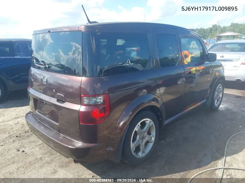 2007 Honda Element Sc VIN: 5J6YH17917L009895 Lot: 40394183