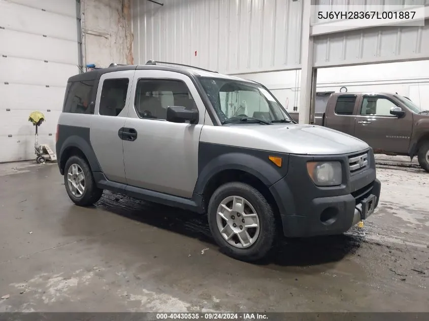 2007 Honda Element Lx VIN: 5J6YH28367L001887 Lot: 40430535