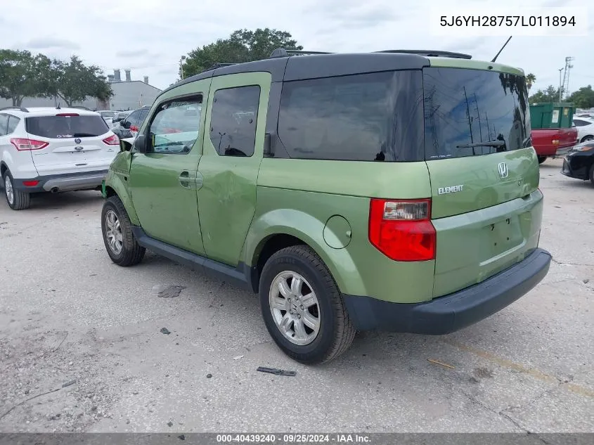 2007 Honda Element Ex VIN: 5J6YH28757L011894 Lot: 40439240