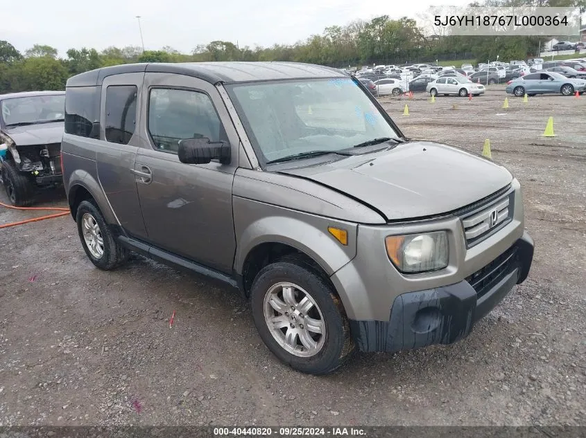 2007 Honda Element Ex VIN: 5J6YH18767L000364 Lot: 40440820