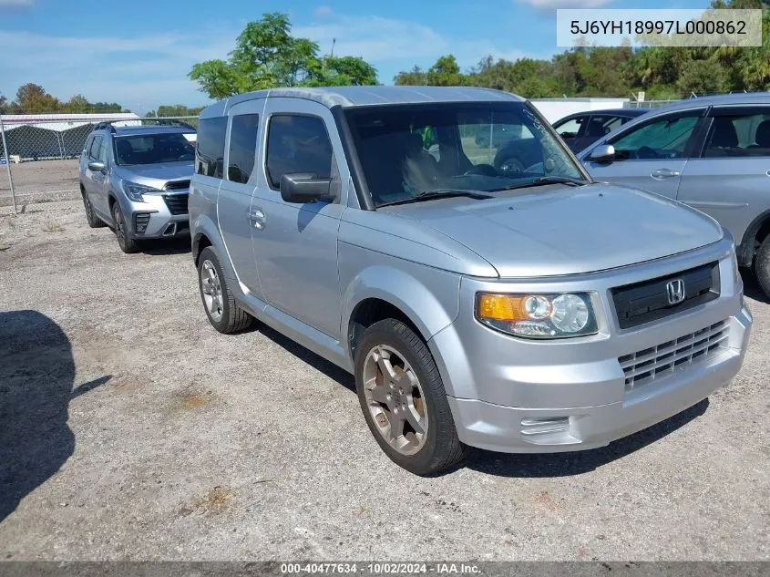 2007 Honda Element Sc VIN: 5J6YH18997L000862 Lot: 40477634