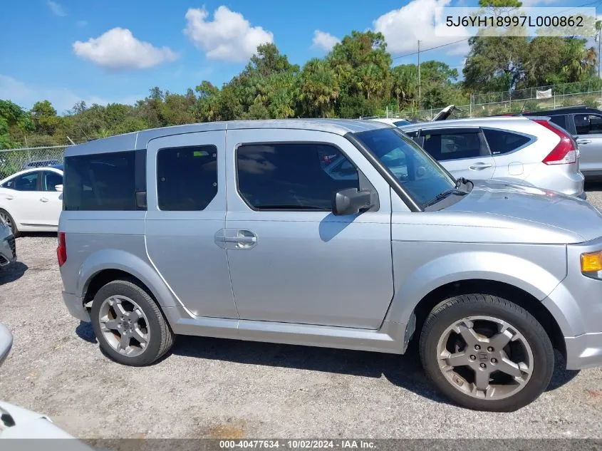 2007 Honda Element Sc VIN: 5J6YH18997L000862 Lot: 40477634