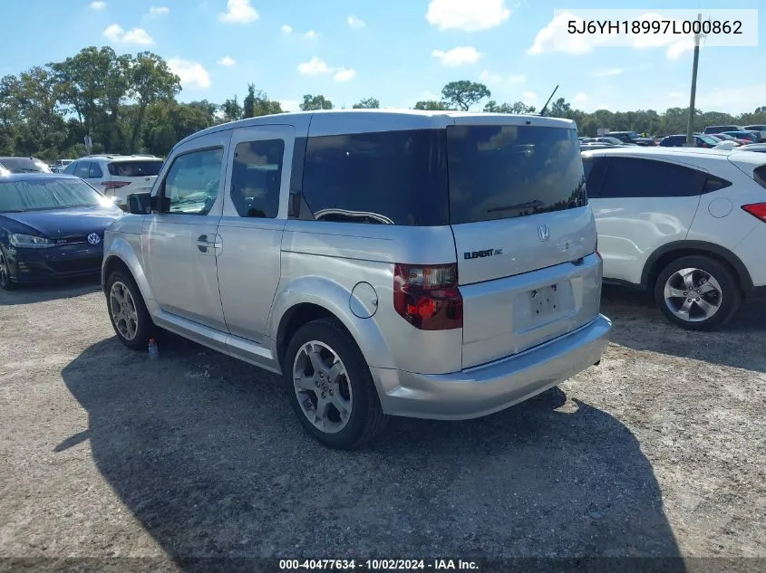 2007 Honda Element Sc VIN: 5J6YH18997L000862 Lot: 40477634