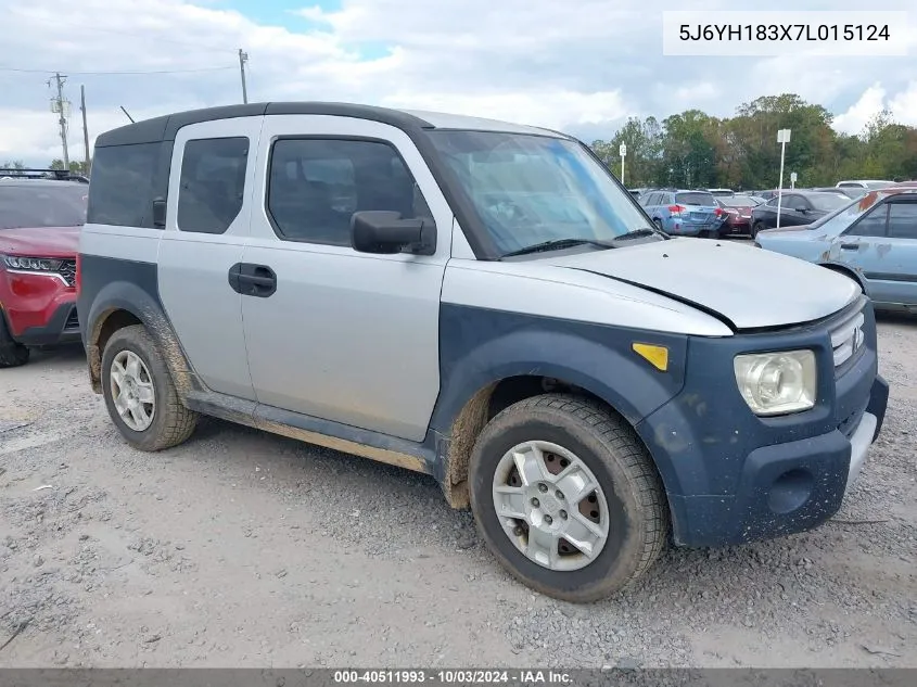 2007 Honda Element Lx VIN: 5J6YH183X7L015124 Lot: 40511993