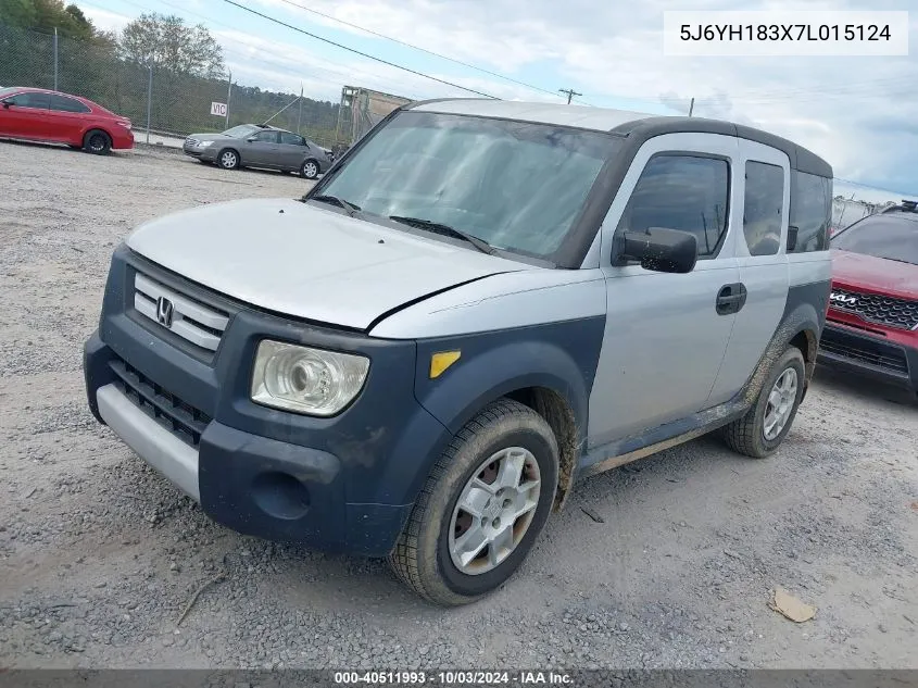 2007 Honda Element Lx VIN: 5J6YH183X7L015124 Lot: 40511993