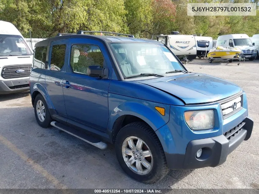 2007 Honda Element Ex VIN: 5J6YH28797L001532 Lot: 40513254