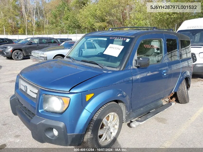 2007 Honda Element Ex VIN: 5J6YH28797L001532 Lot: 40513254