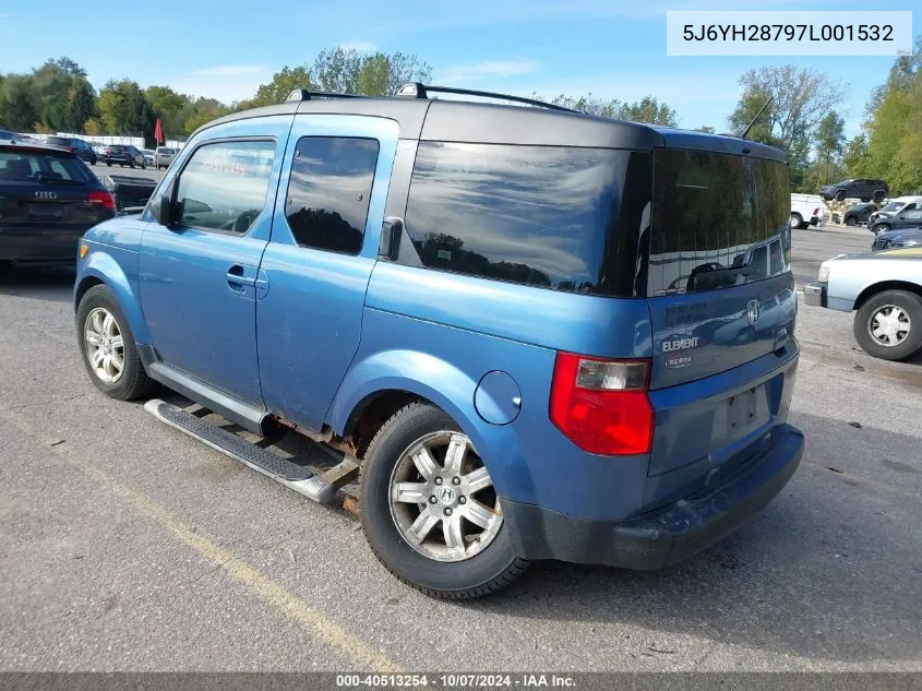 2007 Honda Element Ex VIN: 5J6YH28797L001532 Lot: 40513254