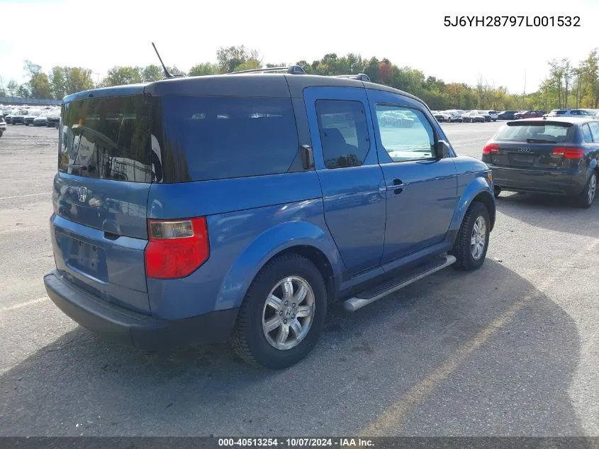 2007 Honda Element Ex VIN: 5J6YH28797L001532 Lot: 40513254