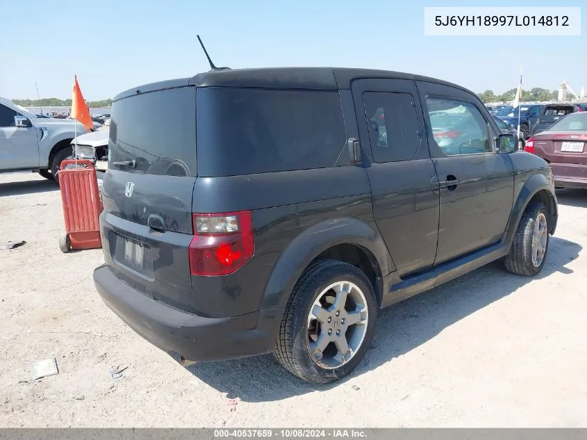 2007 Honda Element Sc VIN: 5J6YH18997L014812 Lot: 40537659