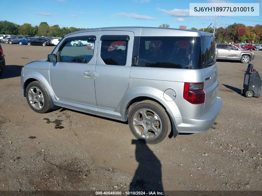 2007 Honda Element Sc VIN: 5J6YH18977L010015 Lot: 40549380