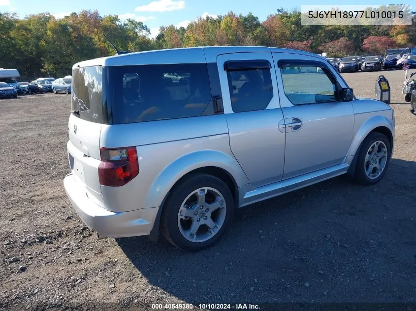 2007 Honda Element Sc VIN: 5J6YH18977L010015 Lot: 40549380