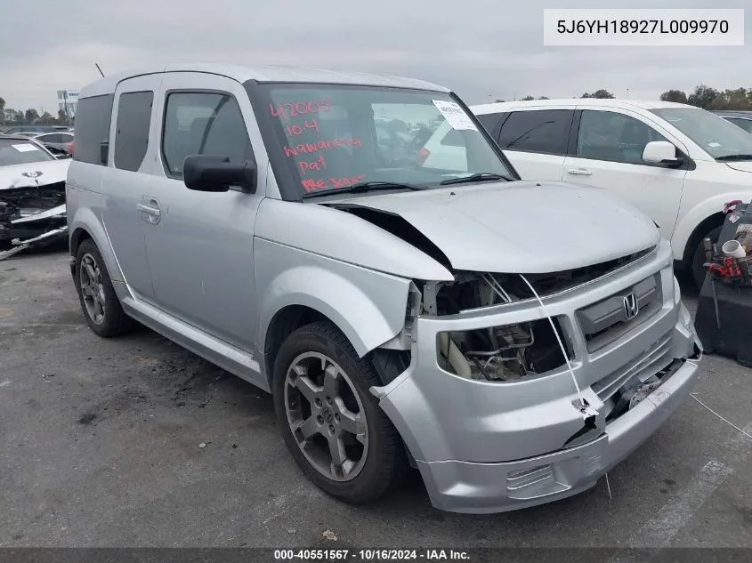 2007 Honda Element Sc VIN: 5J6YH18927L009970 Lot: 40551567