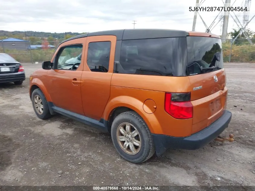 2007 Honda Element Ex VIN: 5J6YH28747L004564 Lot: 40579568