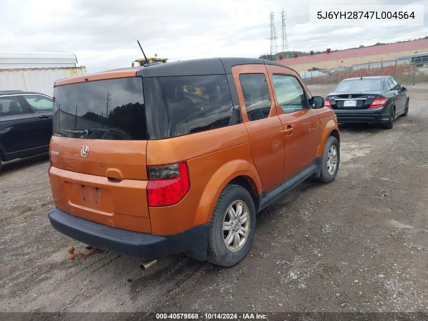 2007 Honda Element Ex VIN: 5J6YH28747L004564 Lot: 40579568