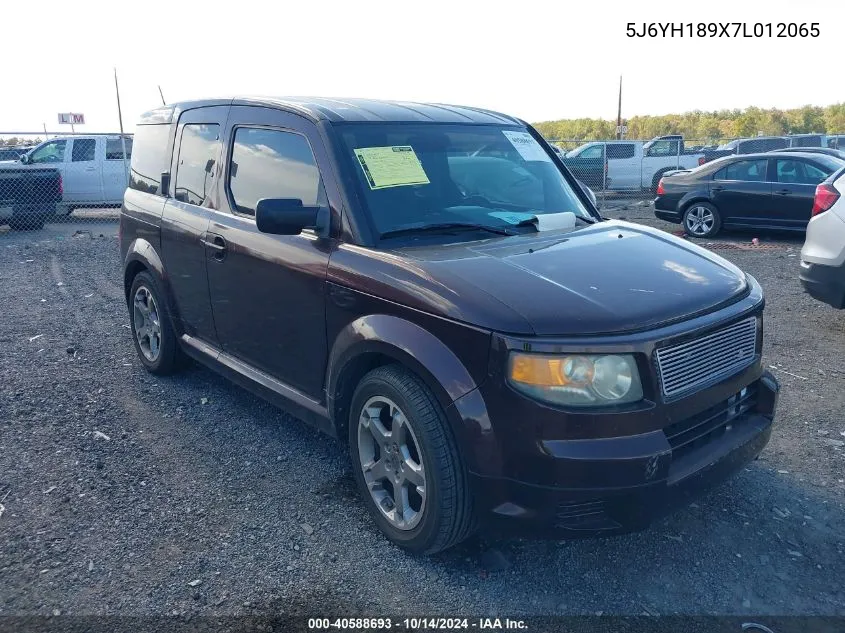 2007 Honda Element Sc VIN: 5J6YH189X7L012065 Lot: 40588693